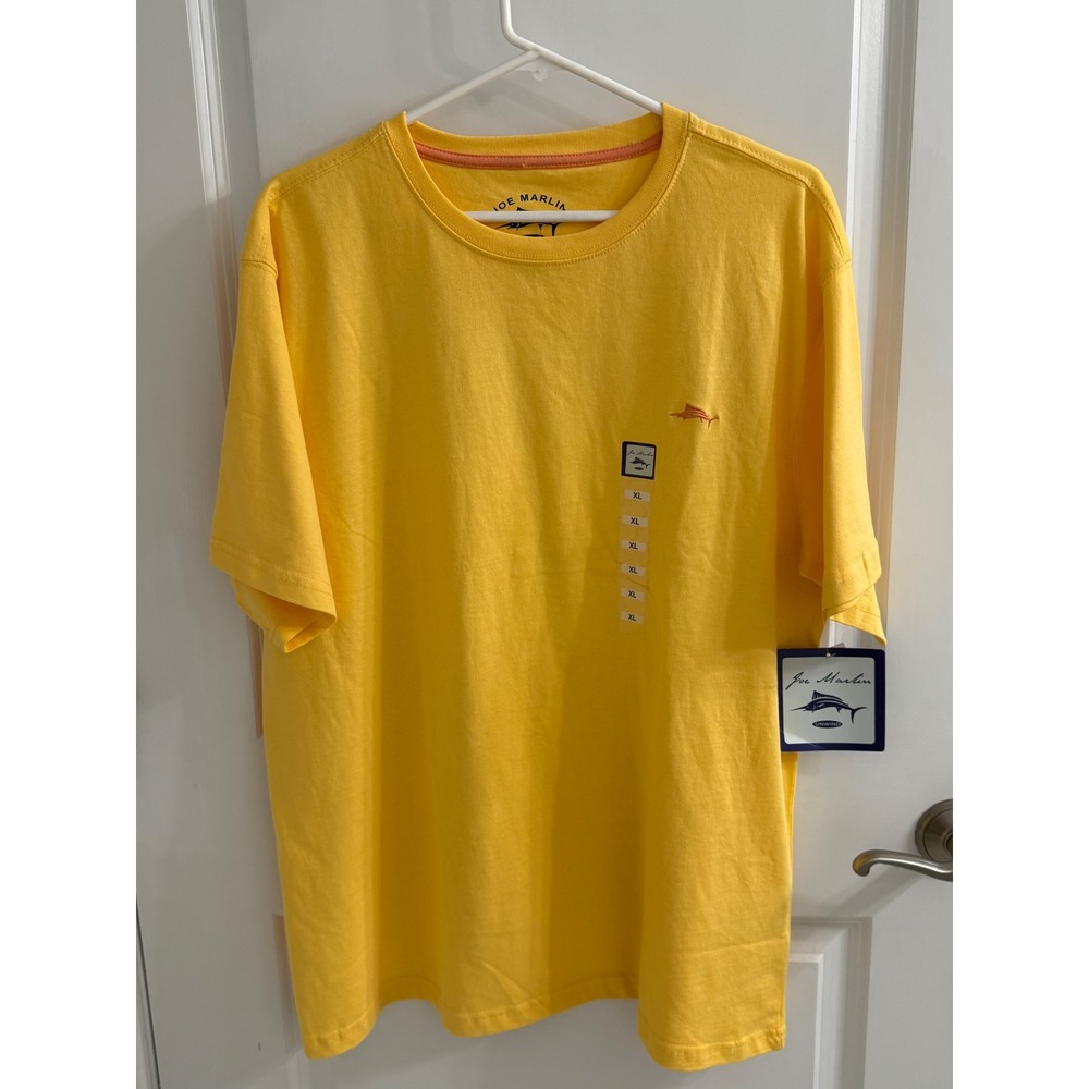 Joe Marlin Unwind Mens XL Yellow Cotton Jersey Short Sleeve T-Shirt JMKS-13915